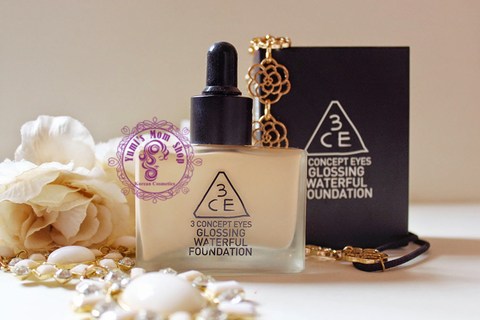 Kem nền 3CE STYLENNANDA GLOSSING WATERFUL FOUNDATION SPF 15/ PA+