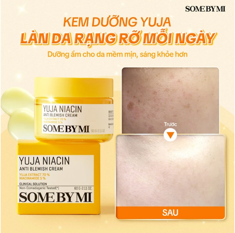 [SOMEBYMI] Kem dưỡng trắng da mờ thâm Yuja Niacin Anti Blemish Cream 60g