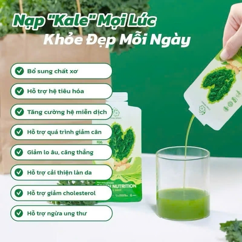 Nước Uống Bổ Sung Organic Kale Shot Châu Nhiên (14 gói x 30ml)