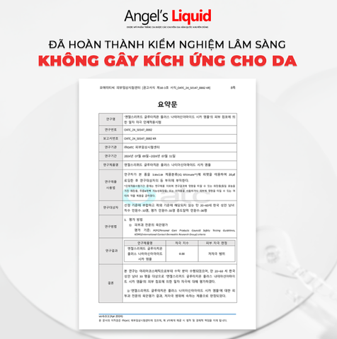 SERUM LÀM TRẮNG, KIỂM SOÁT DẦU & THU NHỎ LỖ CHÂN LÔNG ANGEL'S LIQUID GLUTATHIONE PLUS NIACINAMIDE CICA AMPOULE 45ML