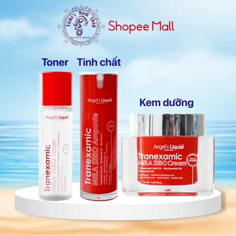 Bộ Sản Phẩm Serum & Kem Dưỡng Cải Thiện Thâm Nám Chuyên Biệt Angel's Liquid Tranexamic Acid Mela Zero