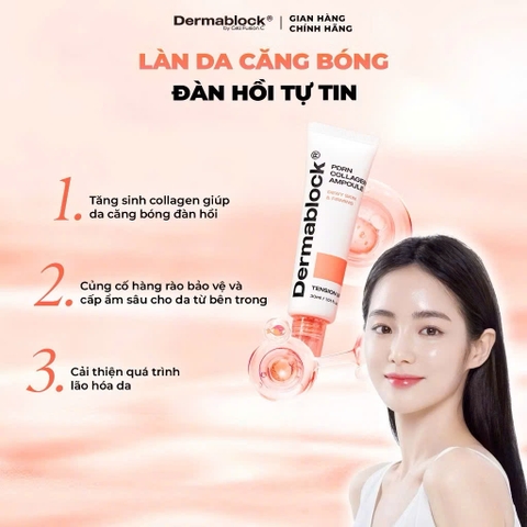 TINH CHẤT PDRN CĂNG BÓNG DA DERMABLOCK PDRN COLLAGEN AMPOULE 30ML