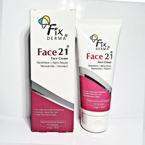 Kem Dưỡng Trắng Sáng Da Fixderma Face21 Face Cream Giúp Dưỡng Ẩm, Làm Trắng Và Đều Màu 50g