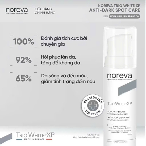 Kem dưỡng da ngừa nám Noreva Trio White XP Anti - Dark Spot Care 30ml