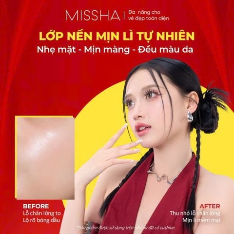 Missha Phấn Phủ Airy Pot Pressed Powder 5g - Kiềm Dầu, Lâu Trôi, Mịn Lì
