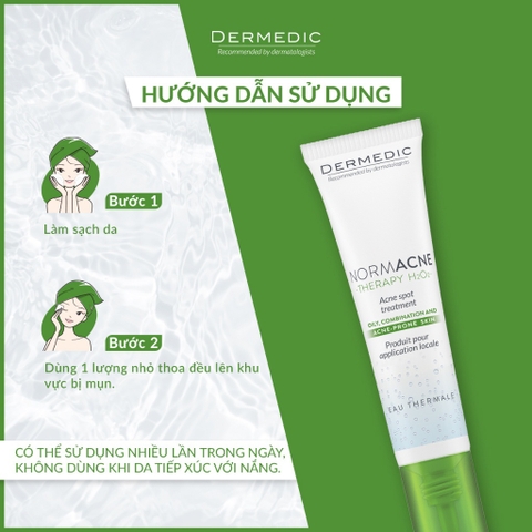 Chấm mụn Dermedic NORMACNE Therapy H2O2 acne spot treatment 15ml