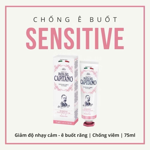 Kem Đánh Răng Capitano Toothpaste- 8 Hương Vị Kem Đánh Răng Trắng Răng Ngừa Sâu Răng Giảm Ê Buốt 75g