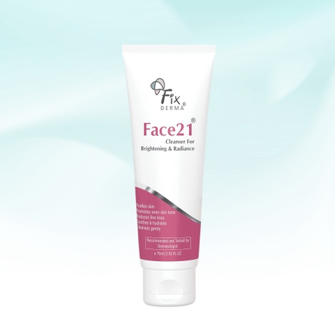 Sữa Rửa Mặt Trắng Sáng Da FIXDERMA Face21 Cleanser For Brightening & Radiance 75g