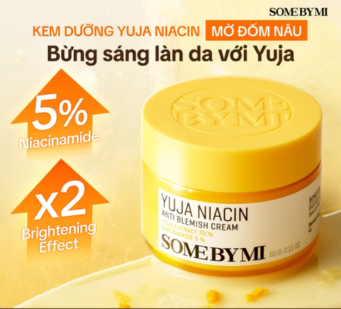 [SOMEBYMI] Kem dưỡng trắng da mờ thâm Yuja Niacin Anti Blemish Cream 60g