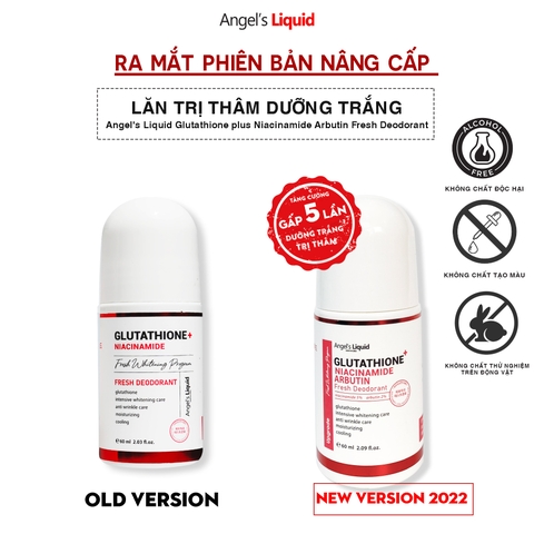 Lăn nách mờ thâm, dưỡng trắng da Angel Liquid Glutathione plus Niacinamide Fresh Deodorant 60ml