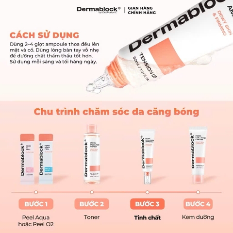 TINH CHẤT PDRN CĂNG BÓNG DA DERMABLOCK PDRN COLLAGEN AMPOULE 30ML