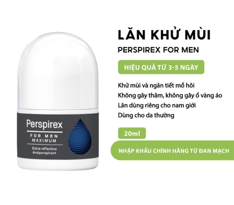 Lăn Khử Mùi Perspirex 20ml Cao Cấp Cho Mọi Loại Da Từ Nhẹ Tới Nặng