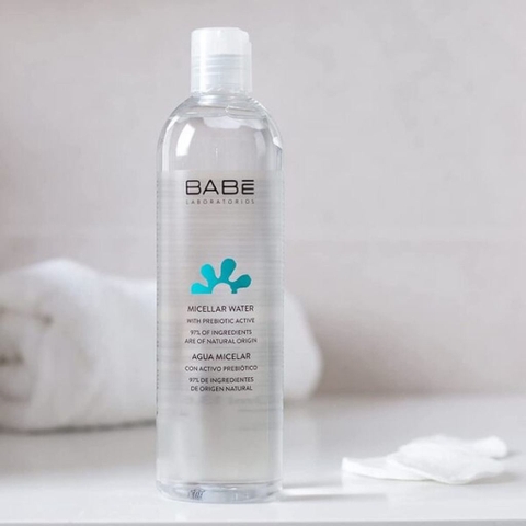 Nước tẩy trang làm sạch cho da nhạy cảm Babe Essentials Prebiotic Micellar Water 250ml