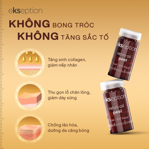 Tinh chất Peel da Ekseption Retin-oil Peel căng bóng, trắng sáng da 5ml