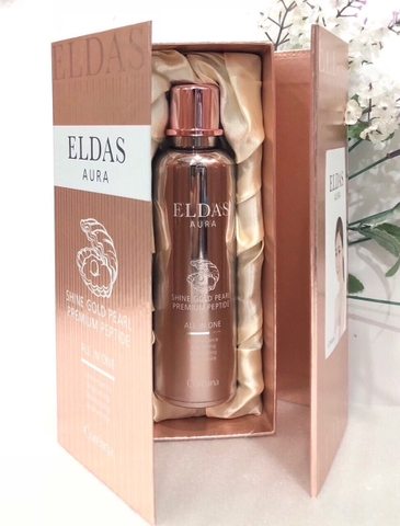Tinh Chất Tế Bào Gốc Eldas Aura Shine Gold Pearl Premium Peptide All In One Coréana 100ml