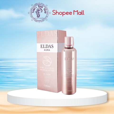 Tinh Chất Tế Bào Gốc Eldas Aura Shine Gold Pearl Premium Peptide All In One Coréana 100ml