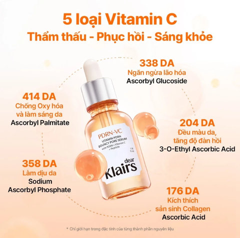 Dear, Klairs Tinh chất Vitamin PDRN Bouncy Pore Serum 35mL