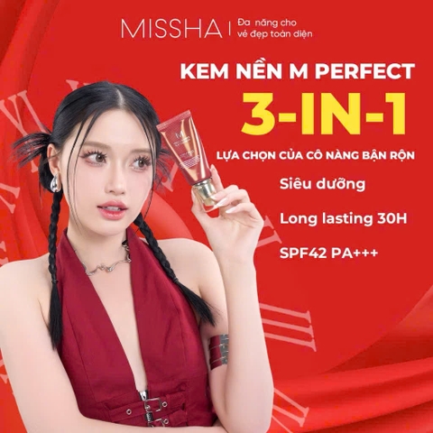 Missha BB Cream che khuyết điểm, chống nắng SPF42-Che phủ hoàn hảo, dưỡng ẩm và chống nắng cho da