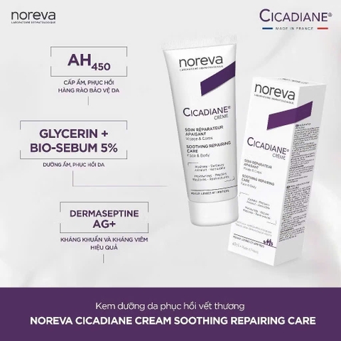 Kem dưỡng phục hồi da Noreva Cicadiane Soothing Repairing Care Cream 40ml