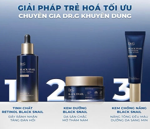 Tinh chất ngăn ngừa lão hóa chuyên sâu Dr.G Black Snail Retinol Ampoule 50ml