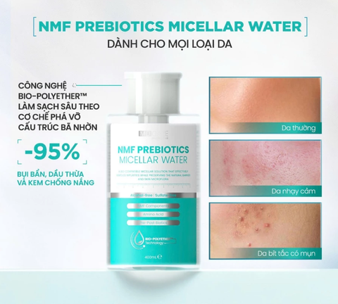 Nước Tẩy Trang Cân Bằng Lợi Khuẩn, Phục Hồi Hàng Rào Bảo Vệ Da NMF MD CARE Prebiotics Micellar Water