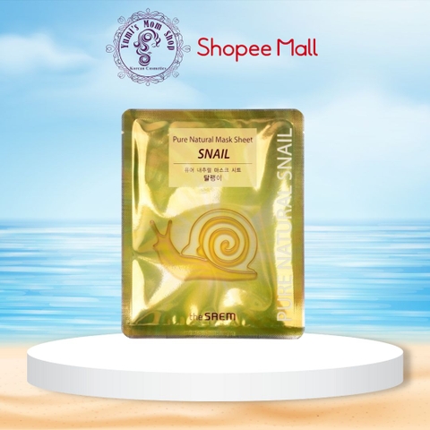 Mặt Nạ Giấy Dưỡng Ẩm Hồi Phục Da Ốc Sên The Saem Pure Natural Mask Sheet Snail 20ml