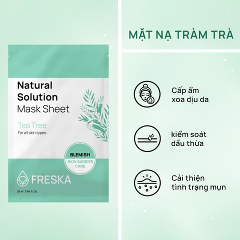 Mặt nạ giấy Freska Natural Solution Mask Sheet 25ml/miếng