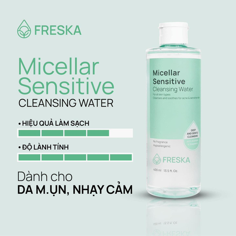 Nước tẩy trang Freska Micellar Sensitive Cleansing Water 400ml
