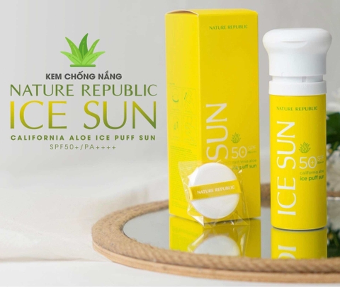 (Mẫu Mới) Kem Chống Nắng Nature Republic Ice Puff Sun SPF50+ PA+++ 100ml