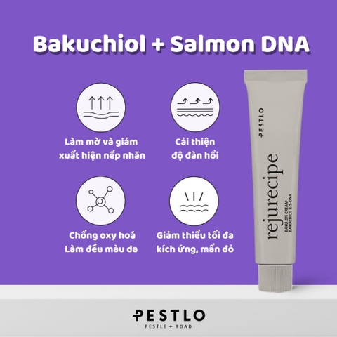 Kem chống lão hoá PESTLO Rejurecipe Baku:dn Cream Bakuchiol & S-DNA 30ml