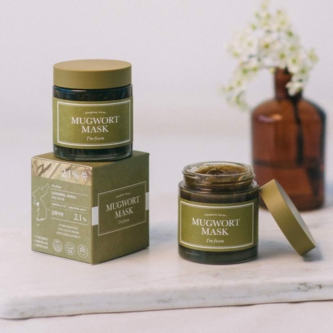Mặt nạ ngải cứu làm dịu da sau mụn, da kích ứng I’M FROM Mugwort Mask