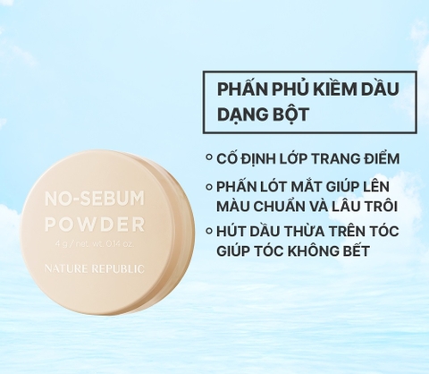 Phấn phủ Nature Republic Provence Tea Tree No-Sebum Powder 4g