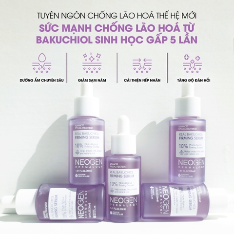 Serum 10% Bakuchiol Sinh Học Chống Lão Hoá Mờ Nếp Nhăn Neogen Dermalogy Real Bakuchiol Firming Serum 30ml