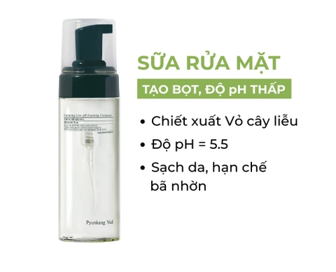 Sữa rửa mặt tạo bọt làm sạch sâu và dịu da Calming Low pH Foaming Cleanser Pyunkang Yul 150ml