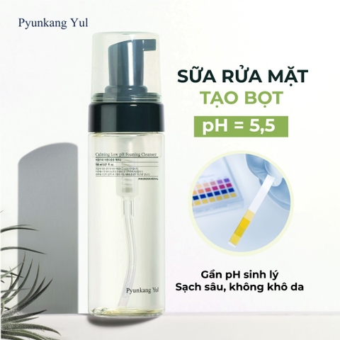 Sữa rửa mặt tạo bọt làm sạch sâu và dịu da Calming Low pH Foaming Cleanser Pyunkang Yul 150ml