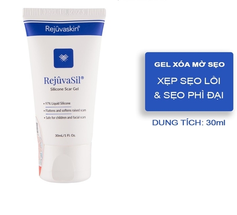 Gel ngăn ngừa sẹo và làm xẹp sẹo lồi, sẹo phì đại REJUVASKIN Rejuvasil