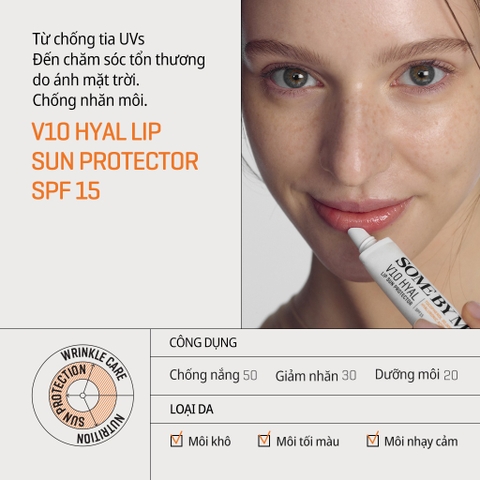 Son dưỡng môi Some By Mi V10 HYAL 7ml chống nắng SPF15