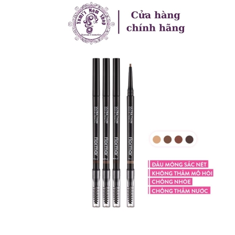 Chì kẻ lông mày Flormar Ultra Thin Brow Pencil chống thấm nước