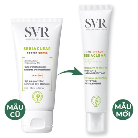 Kem chống nắng SVR sebiaclear srème làm giảm mụn SPF50+ 40ml