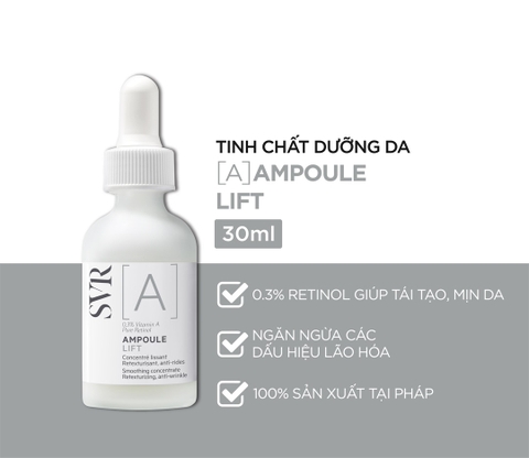 Tinh chất dưỡng da ngăn ngừa dấu hiệu lão hóa và giúp da mềm mịn SVR [A] Ampoule Lift 30ml