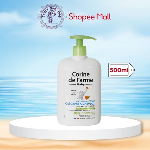 Gel gội và tắm cho bé Corine de Farme Hair & Body Wash 250ml/500ml