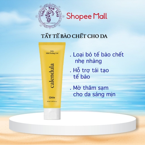 Tẩy Tế Bào Chết LHA Ottie Calendula LHA Mild Peeling Gel Tẩy Tế Bào Chết Ottie Hoa Cúc Dịu Nhẹ 120ml
