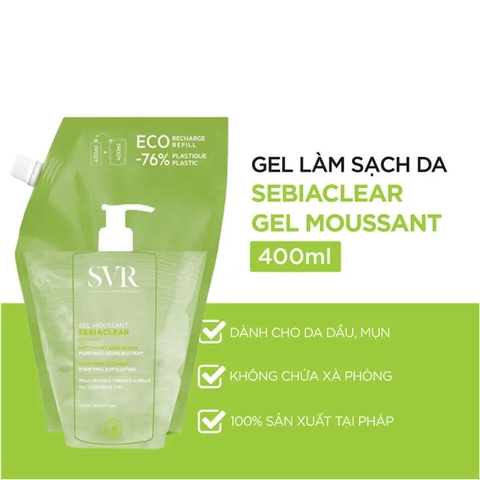 Sữa Rửa Mặt SVR Cho Da Dầu Mụn - SVR Sebiaclear Gel Moussant