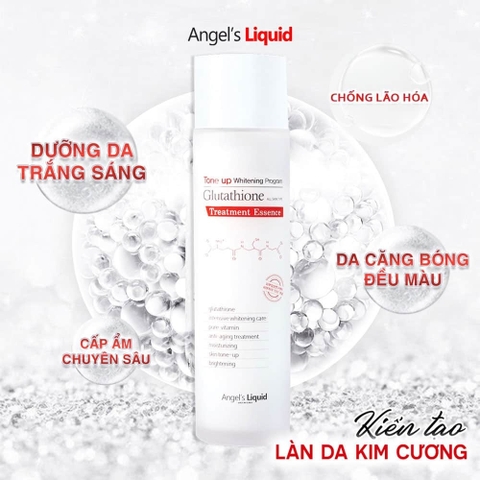 Nước thần Angel's Liquid Tone up Whitening Program Glutathione + Niacinamide treatment Essence