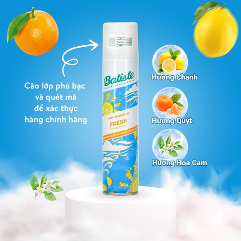 Dầu Gội Khô Batiste Dry Shampoo