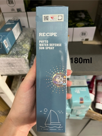 Xịt Chống Nắng Recipe Phyto Water Defense Sun Spray Chống Nắng, Không Trôi 180ml