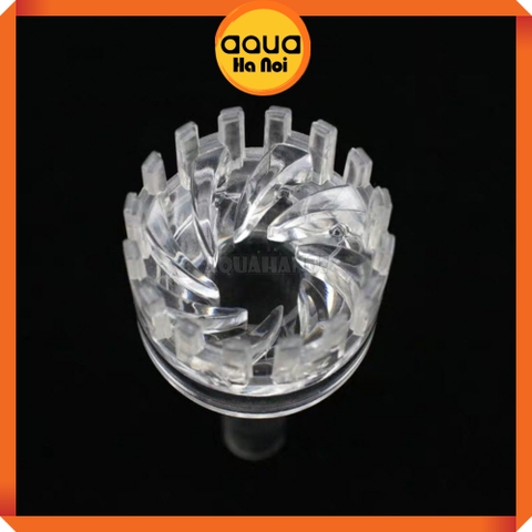 Đầu lọc váng xoay Acrylic trong suốt, gắn đầu In thủy tinh, inox - Lọc váng lốc xoáy hồ cá thủy sinh - Fi 16 20