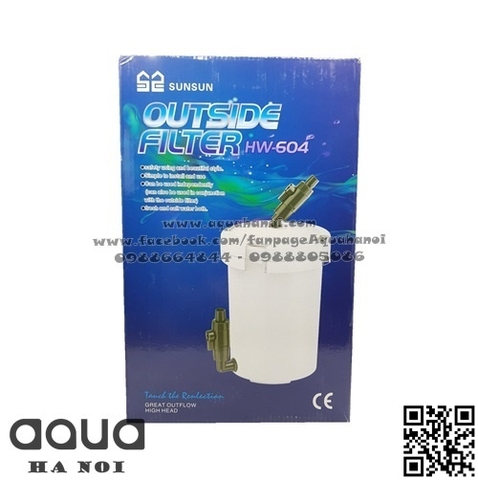 Lọc phụ Sunsun HW 604 - Lọc thùng ngoài làm sạch nước hồ cá cảnh thủy sinh - Lọc phụ không máy bơm