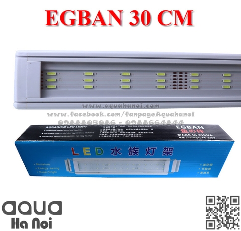 Đèn LED gác thành hồ cá cảnh thủy sinh EGBAN - 3 hàng bóng - siêu sáng trắng - dài 30 cm