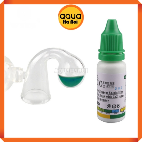 Bộ test nồng độ CO2 chai dung dịch 15 ml và cóng thủy tinh hình cầu -  Kiểm tra nồng độ CO2 trong nước cho hồ thủy sinh cá cảnh